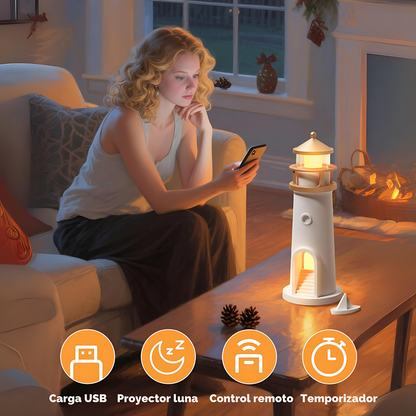 Faro proyector de luna relajante