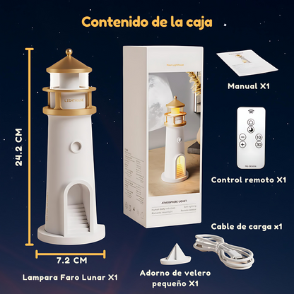 Faro proyector de luna relajante